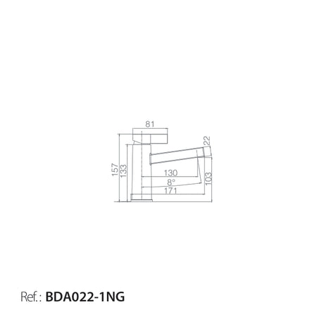 Monomando Lavabo Elba Cromo/Negro [BDA022-1NG]