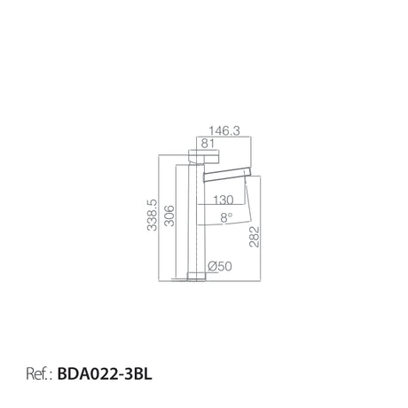 Monomando Lavabo Alto Elba Cromo/Blanco [BDA022-3BL]