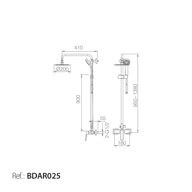 Conjunto Ducha Monomando Art [BDAR025]