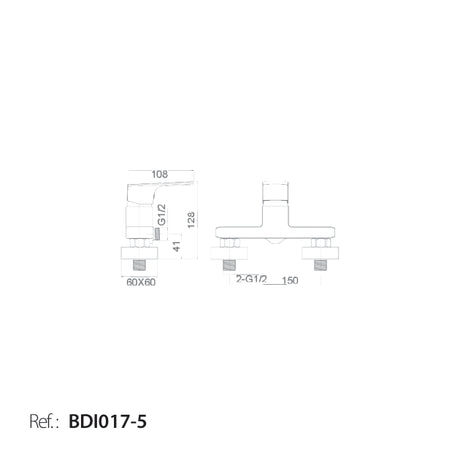 Monomando Kit Ducha Bali [BDI017-5]