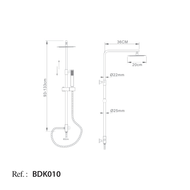 Conjunto Ducha Monomando Minsk [BDK010]