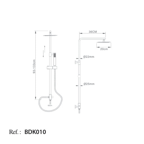 Conjunto Ducha Monomando Minsk [BDK010]