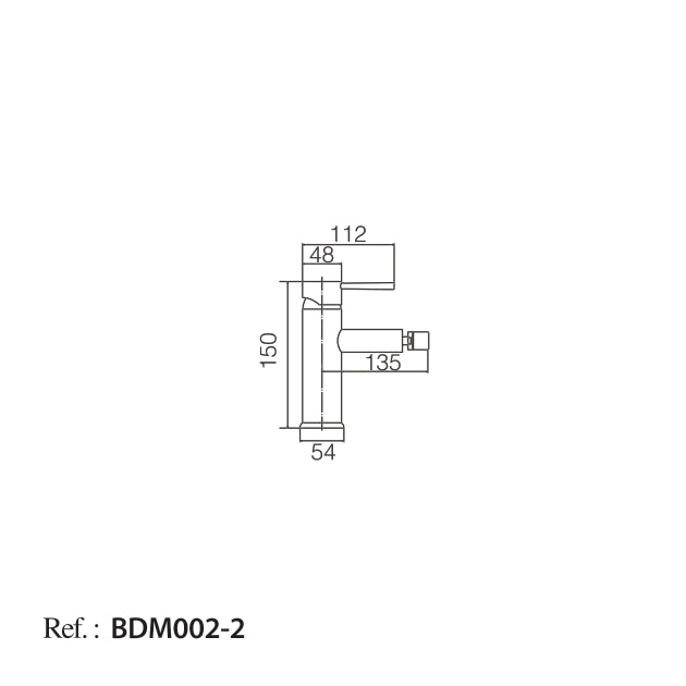 Monomando Bidé Milán [BDM002-2]