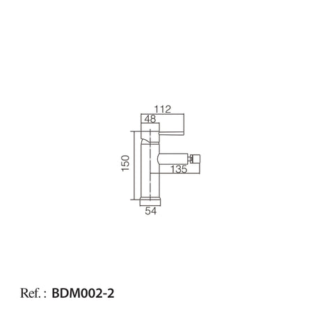 Monomando Bidé Milán [BDM002-2]