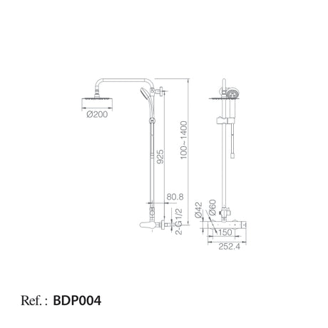 Conjunto Ducha Monomando París [BDP004]