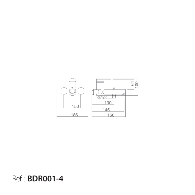 Monomando Kit Baño/Ducha Roma [BDR001-4]