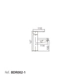 Monomando Lavabo Roma Negro Mate [BDR002-1]