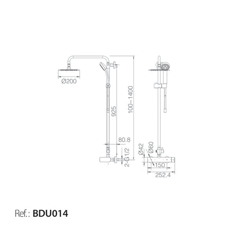 Conjunto Ducha Monomando Nassau [BDU014]