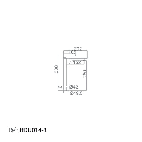 Monomando Lavabo Alto Nassau [BDU014-3]