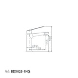 Monomando Lavabo Luxor Negro Mate [BDX023-1NG]