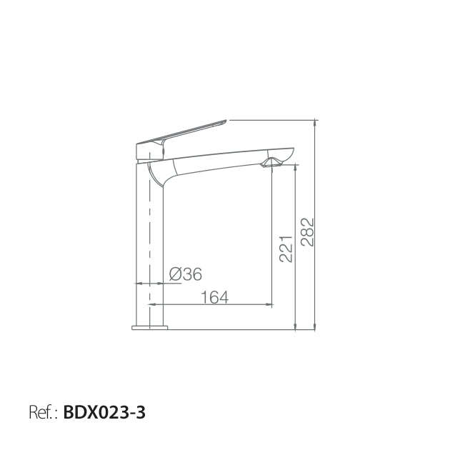 Monomando Lavabo Alto Luxor [BDX023-3]