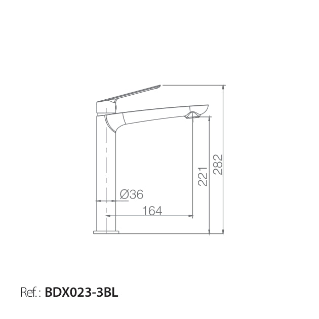 Monomando Lavabo Alto Luxor Blanco Mate [BDX023-3BL]