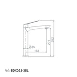 Monomando Lavabo Alto Luxor Blanco Mate [BDX023-3BL]