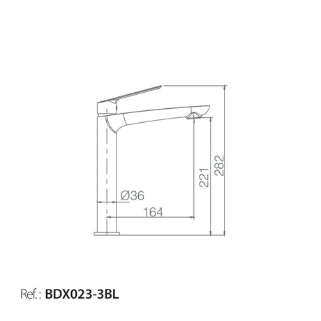 Monomando Lavabo Alto Luxor Blanco Mate [BDX023-3BL]