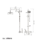 Conjunto Ducha Termostática Bled [BTB010]