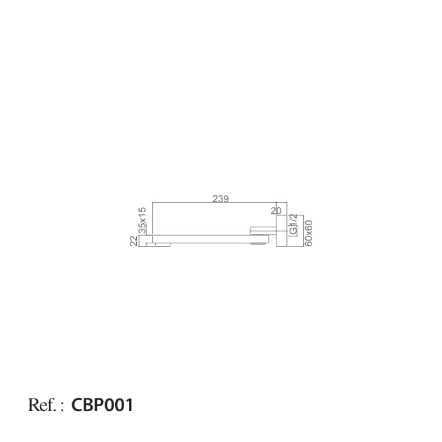 Caño de Bañera de Latón Plegable [CBP001]