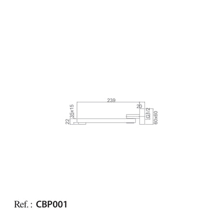 Caño de Bañera de Latón Plegable [CBP001]