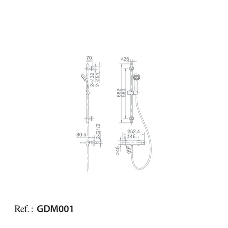 Conjunto Ducha Monomando Madrid [GDM001]