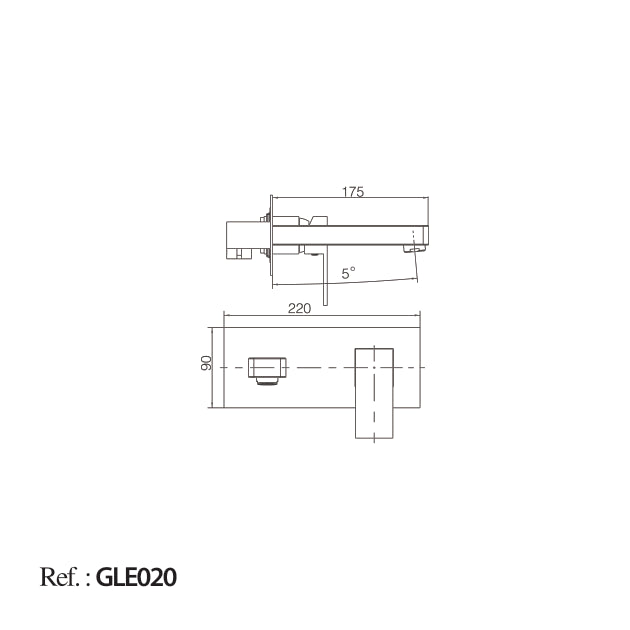 Monomando Empotrado Lavabo Suiza [GLE020]