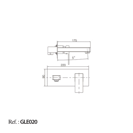 Monomando Empotrado Lavabo Suiza [GLE020]
