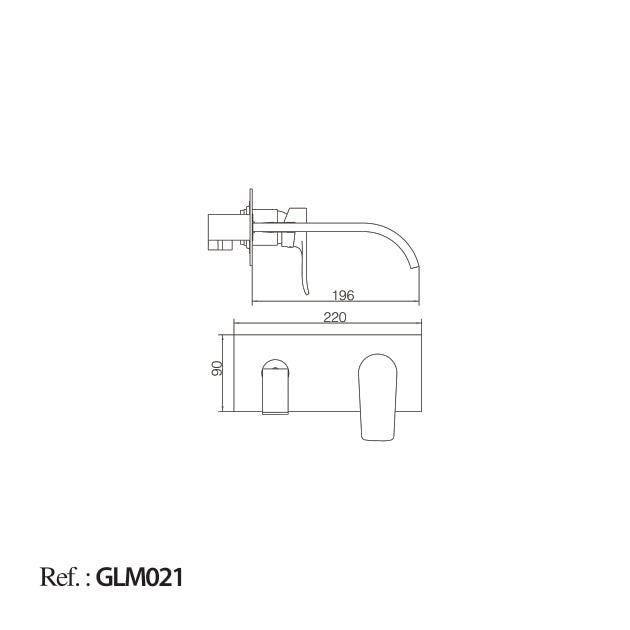 Monomando Empotrado Lavabo Malta [GLM021]