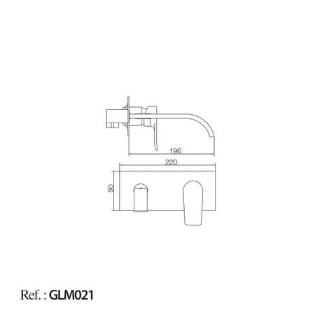Monomando Empotrado Lavabo Malta [GLM021]