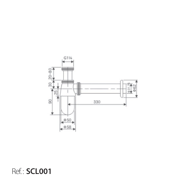 Sifón Redondo Ovalado [SCL001]