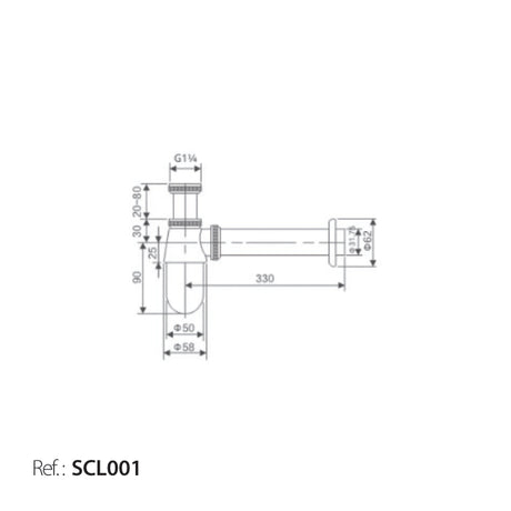 Sifón Redondo Ovalado [SCL001]
