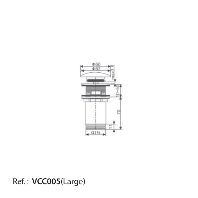 Válvula Click-Clack Larga [VCC005]