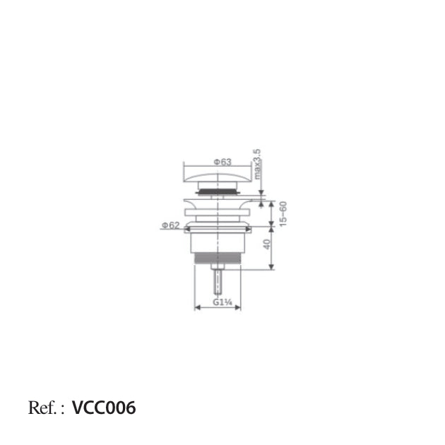 Válvula Click-Clack Cuadrada [VCC006]
