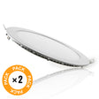 Pack 2 Placas LED 18W 1350Lm 6000ºK Plata 30.000H [GR-RDP1305-18W-CW-PK2-AP]