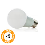 Pack 5 Bombillas LED E27 7W 630Lm 6000ºK 30.000H [HO-ED-B3-E27-7W-CW-PK5-AP]