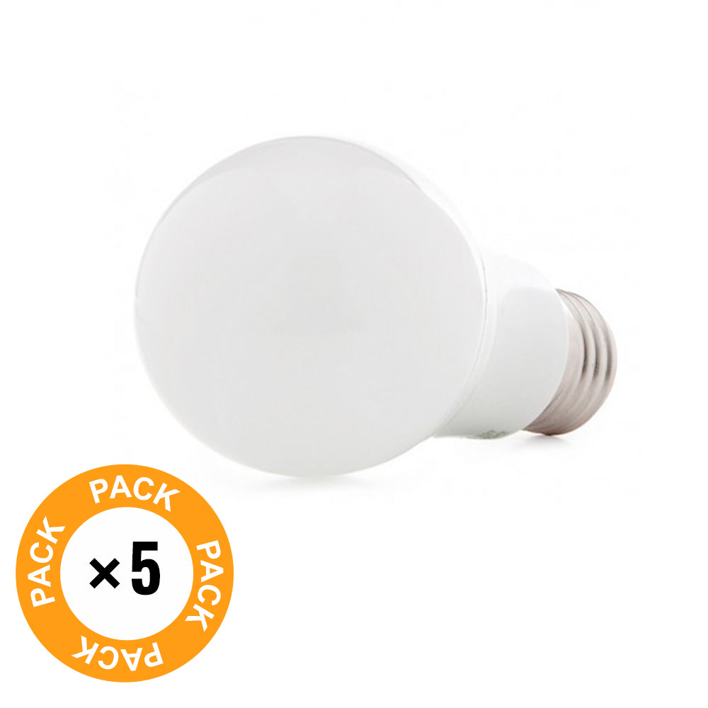 Pack 5 Bombillas LED E27 5W 450Lm 6000ºK 30.000H [HO-ED-B3-E27-5W-CW-PK5-AP]