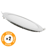 Pack 2 Placas LED 18W 1409Lm 6000ºK Circular 30.000H [JL-GP-LZ-3-M-CW-PK2-AP]