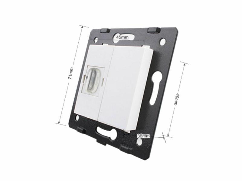 Mecanismo de empotrar EU, 1 x toma HDMI, golden, con cuerpo de aluminio.
