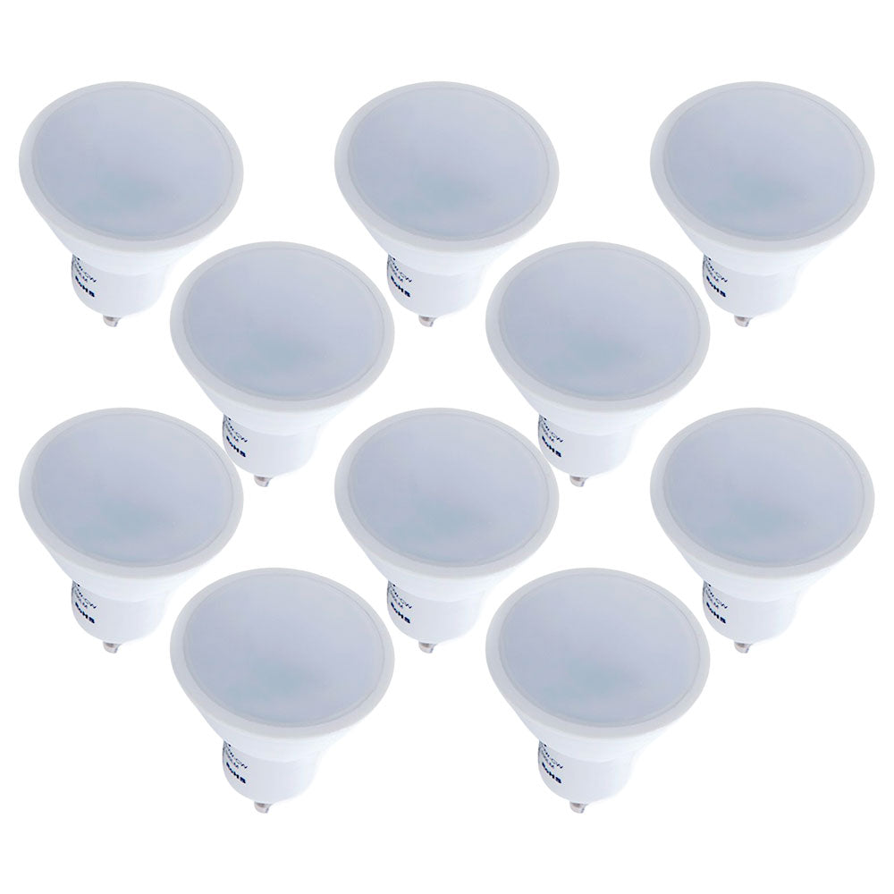 Pack 10 Bombillas LED GU10 7W 520Lm 6000ºK 10 30.000H [SKY-GU10-7W-CW-PK10-AP]