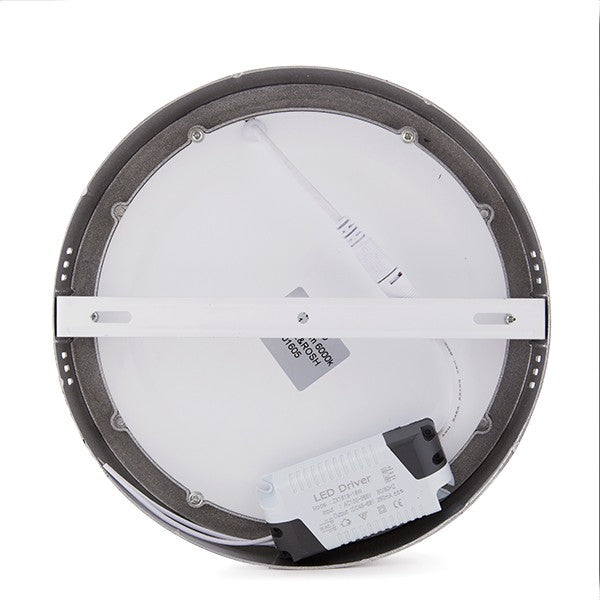 Plafón de Techo de LEDs Circular Cuerpo Cromado Ø225mm 18W 1440Lm 30.000H