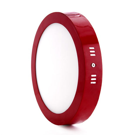 Plafón de Techo de LEDs Circular de Superficie Ø215mm 18W 1450Lm 30.000H Color Rojo