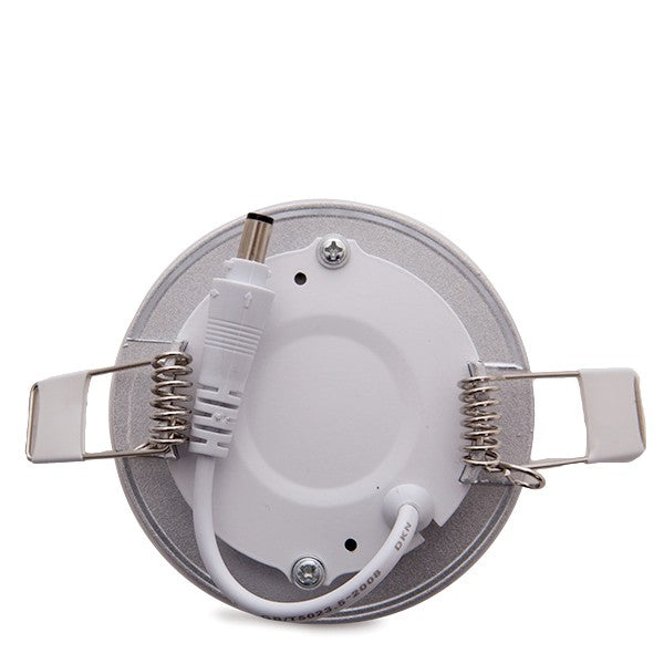 Placa de LEDs Circular Marco Plateado 90mm 3W 230Lm 30.000H