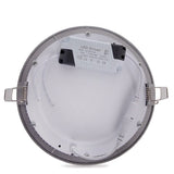 Placa de LEDs Circular ECOLINE 192mm 15W 1170Lm 30.000H Aro Color Plata