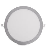 Placa de LEDs Circular ECOLINE 295m 25W 2000Lm 30.000H Aro Color Plata