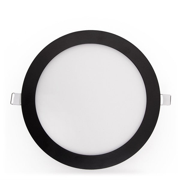 Placa de LEDs Circular Marco Negro 225mm 18W 1380Lm 30.000H