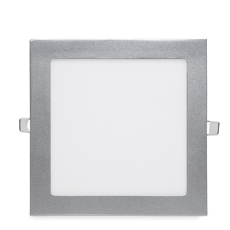 Placa de LEDs Cuadrada ECOLINE 224m 18W 1350Lm 30.000H Aro Color Plata