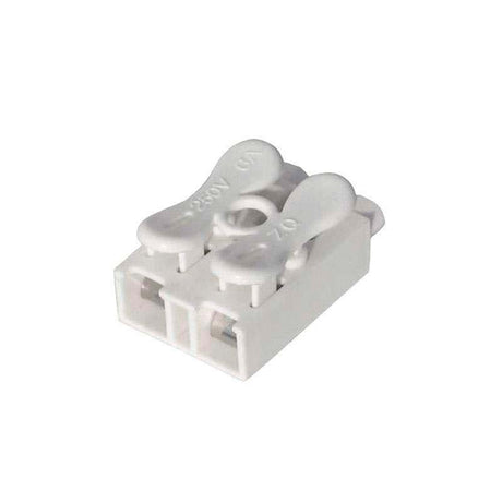 Conector rápido ideal para la conexión rápida de 2 cables de sección desde 0.5 hasta 2,5 mm2.