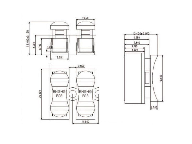 Conector rápido ideal para la conexión rápida de 2 cables de sección desde 0.5 hasta 2,5 mm2.