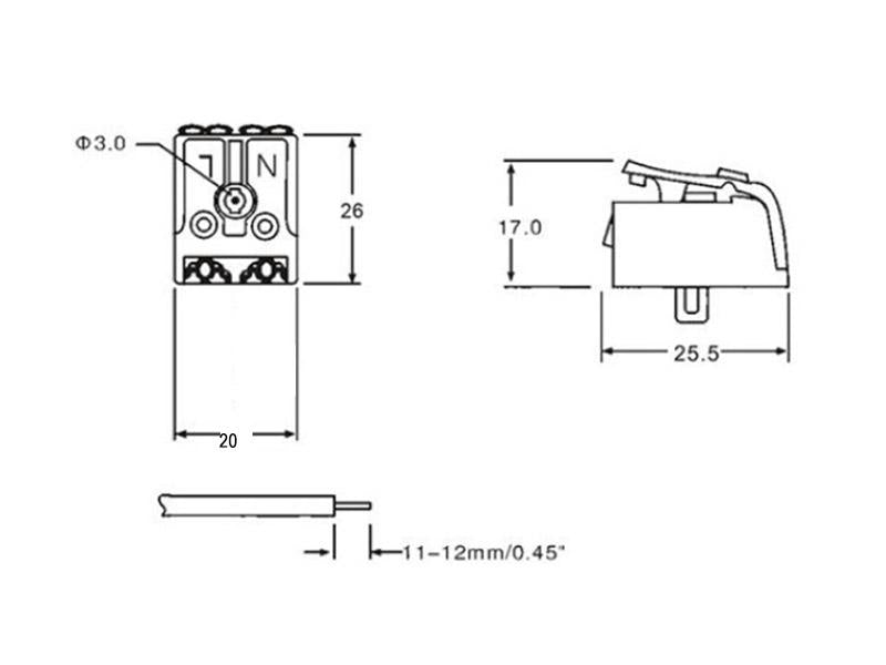 Conector rápido ideal para la conexión rápida de 2 cables de sección desde 0.5 hasta 2,5 mm2.