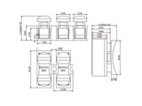 Conector rápido ideal para la conexión rápida de 3 cables de sección desde 4 hasta 6 mm2.