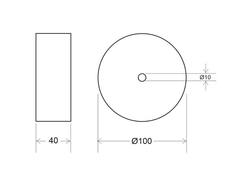 Florón redondo silver, Ø100x40mm. Facilita la instalación y oculta los cables de conexión de las lámparas suspendidas.