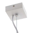 Kit de suspensión que incluye: Florón cuadrado blanco 80x80x30mm, cable redondo de 3 hilos de 0.75mm y 1.5m de longitud. Cable de acero de suspensión con pasador sujetables, clip de conexión rápida de cables y tornillos de sujección.