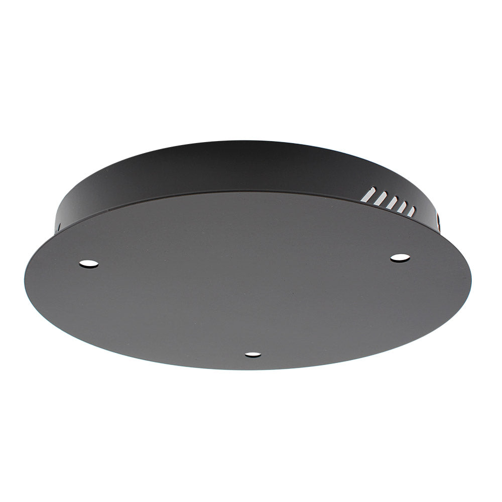 Florón redondo negro, Ø250x40mm